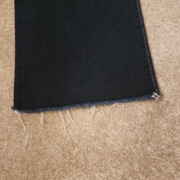 Frame Denim Women's Le Crop Mini Boot Dark Wash Raw Hem Jeans Size 28 US 6 - Picture 7 of 9